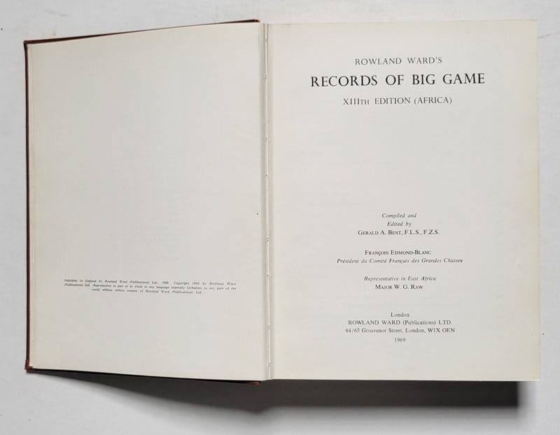 Rowland Ward’s Records of Big Game (Africa)