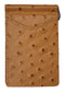 Tan Ostrich Money Clip/Wallet (USA Medallion)