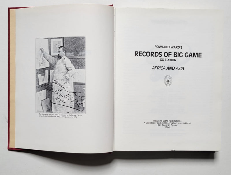 Rowland Ward's Records of Big Game XX Edition Africa and Asia