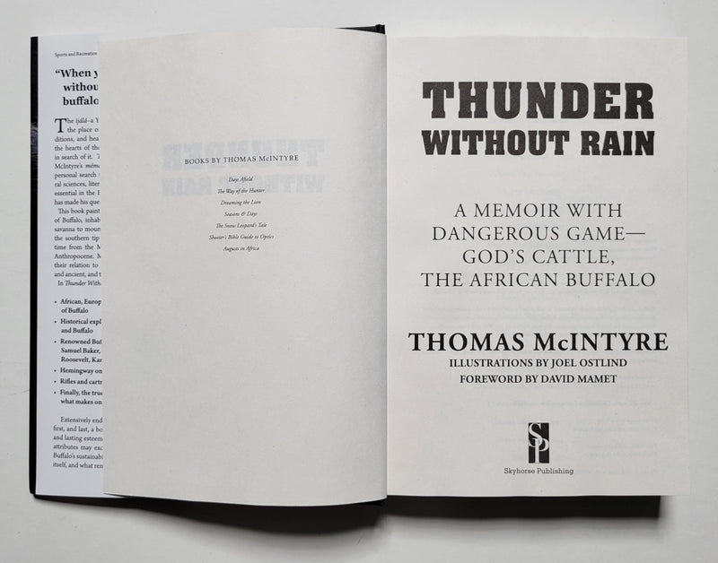 Thunder Without Rain: A Memoir with Dangerous Game, God's Cattle, The African Buffalo