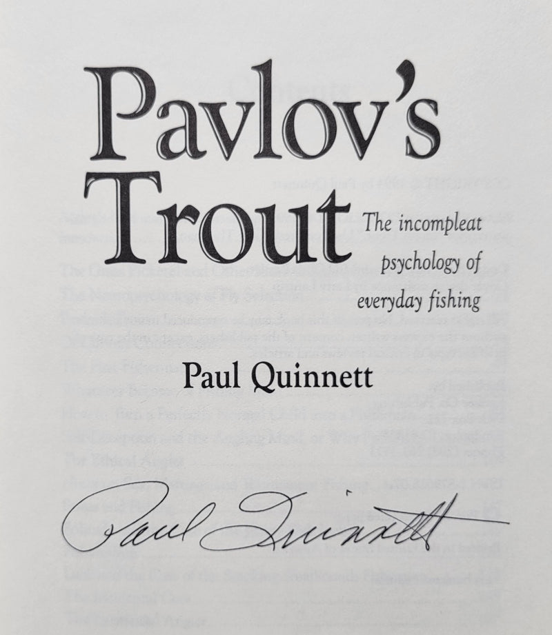 Pavlov's Trout: The Incompleat Psychology of Everyday Fishing
