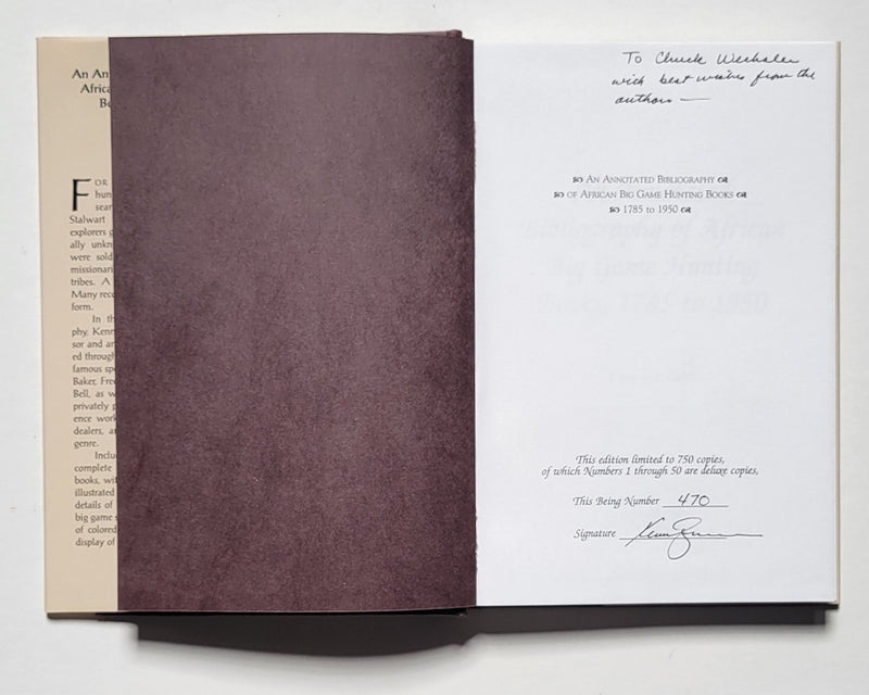 An Annotated Bibliography of African Big Game Hunting Books 1785 to 1950