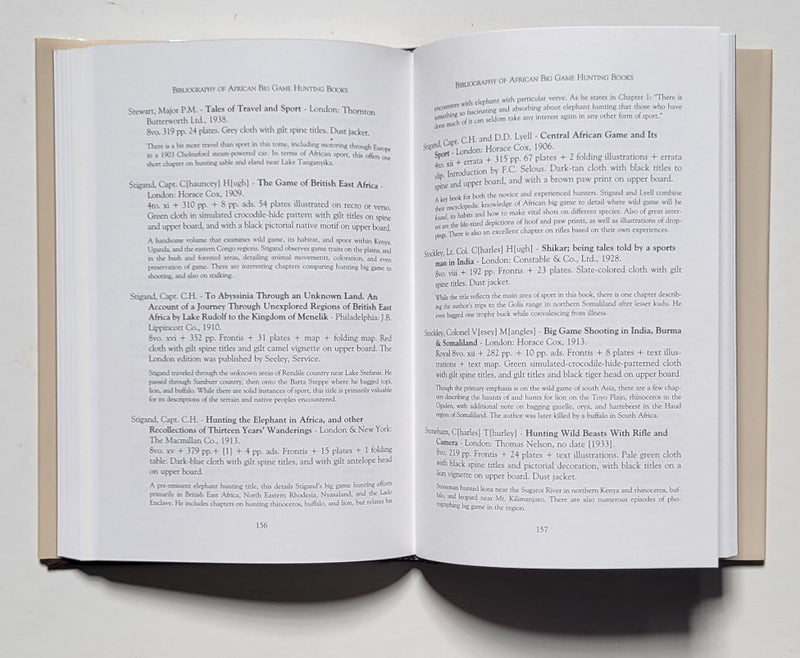 An Annotated Bibliography of African Big Game Hunting Books 1785 to 1950