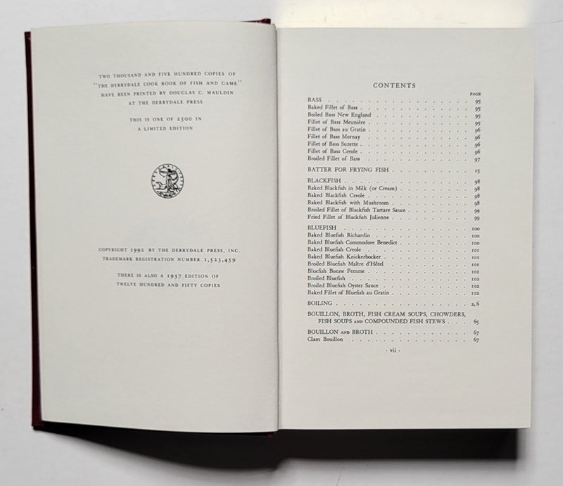The Derrydale Cook Book of Fish and Game Volume I and Volume II
