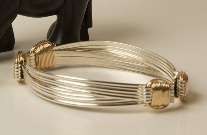 Two-tone 5-strand Lightweight Bracelet