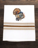 Bistro/Farmhouse Napkin with Brown Stripes: Upland Birds (Set of 6)