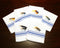 Bistro/Farmhouse Napkins with Blue Stripes: Assorted Fishing Flies (Set of 6)
