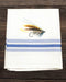 Bistro/Farmhouse Napkins with Blue Stripes: Assorted Fishing Flies (Set of 6)