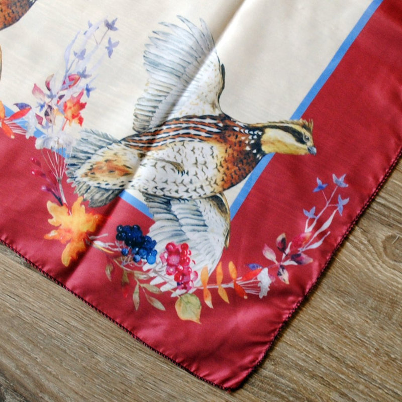 Bobwhite Quail Long Skinny Scarf