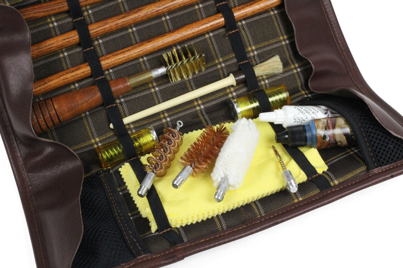 Sporting Leather Wood Shotgun Cleaning Kit