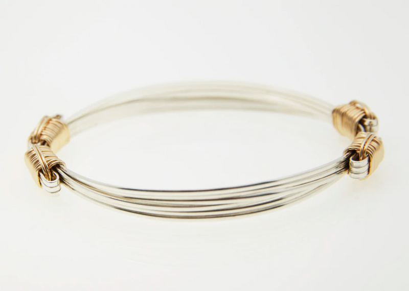 Two-tone 3-strand Lightweight Bracelet