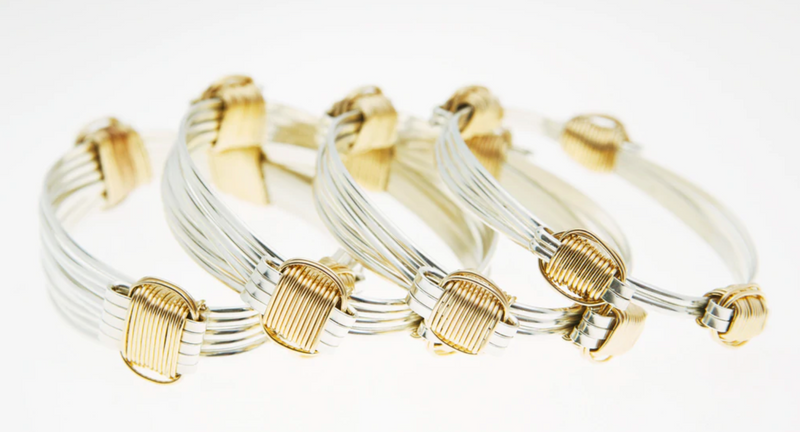 Two-tone 5-strand Lightweight Bracelet