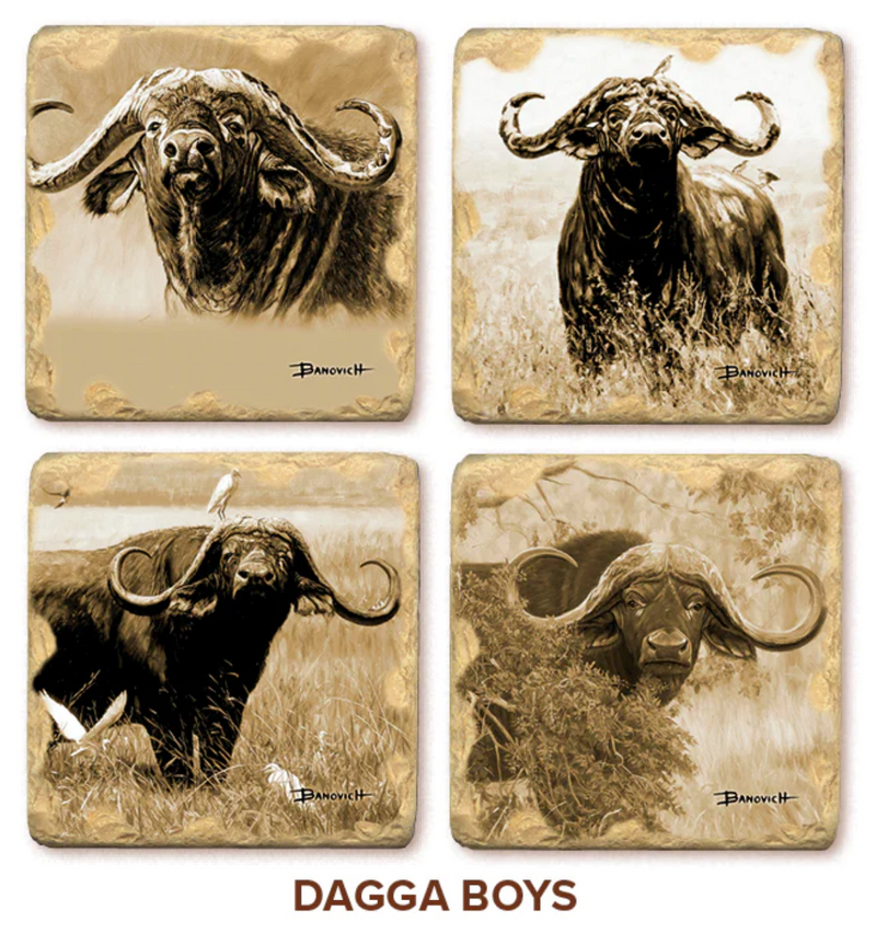 Dagga Boys Marble Coasters by John Banovich