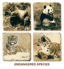 Endangered Species Marble Coasters by John Banovich