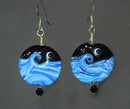 Starry Night Seascape Earrings