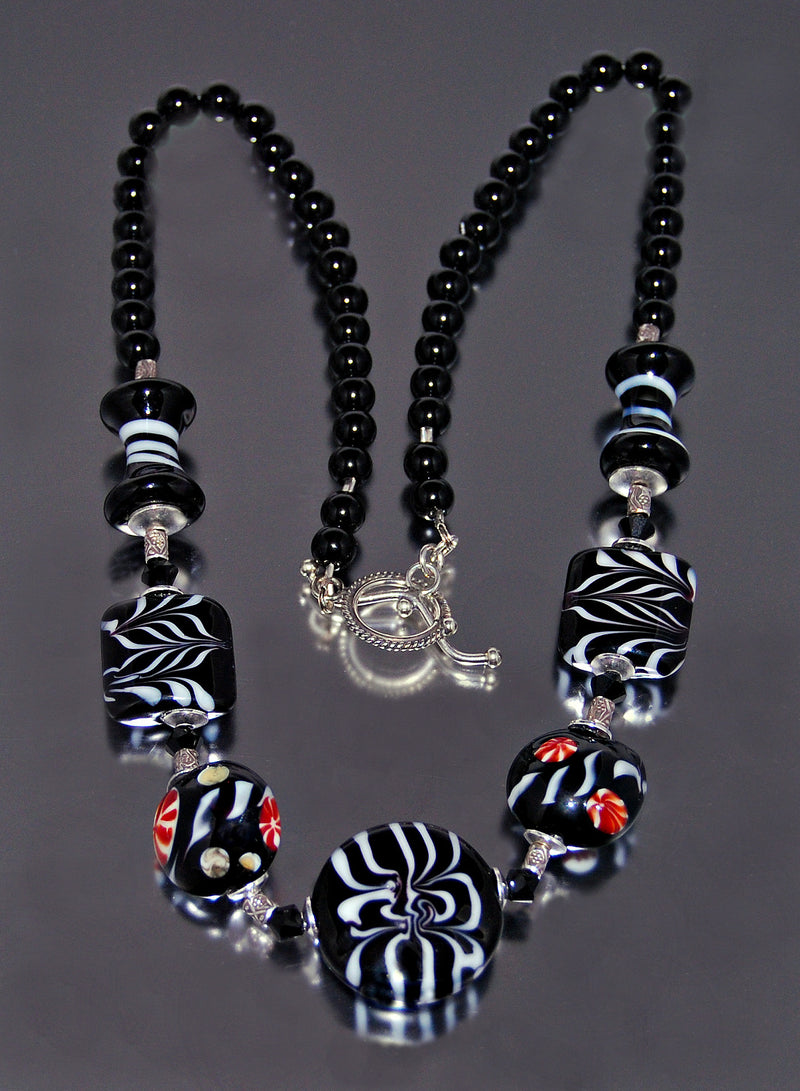 Handmade Tribal Tiles Glass Necklace - Sporting Classics Store