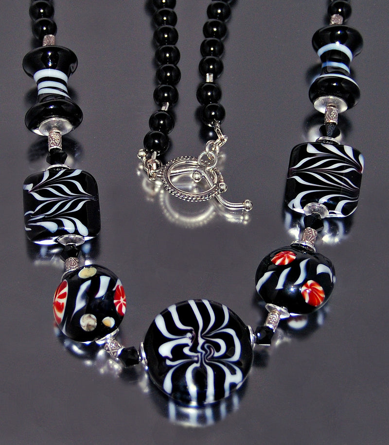 Handmade Tribal Tiles Glass Necklace - Sporting Classics Store