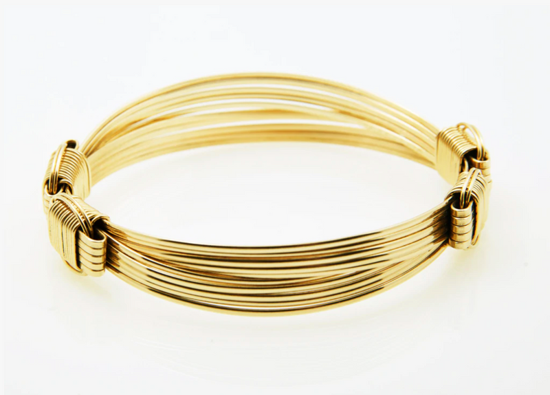 14KT Solid Gold 5-strand Lightweight Bracelet
