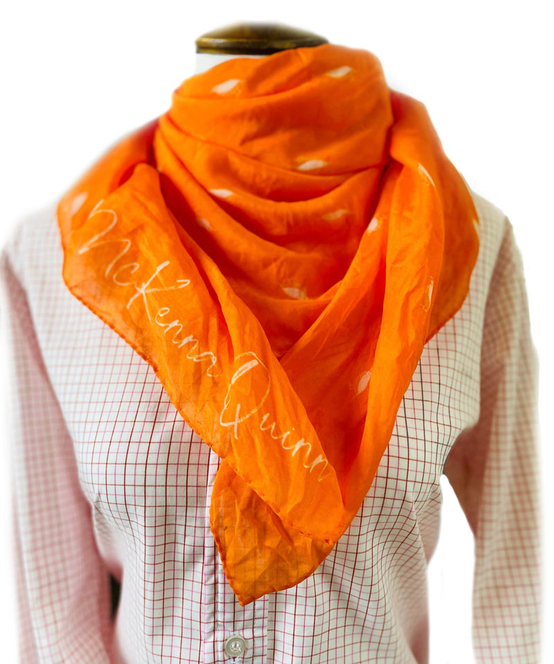 McKenna Quinn Blaze Orange Quail Scarf