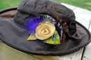 Waxed Cotton Ladies Hat - Brown