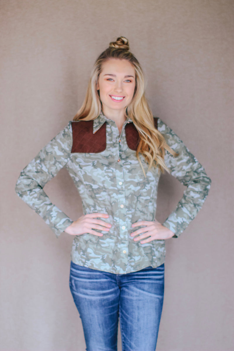McKenna Quinn Piper Camo Long Sleeve Shirt